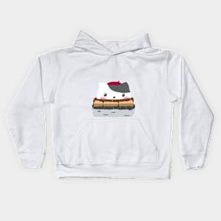 Donut swim ring and cat Kids Hoodie